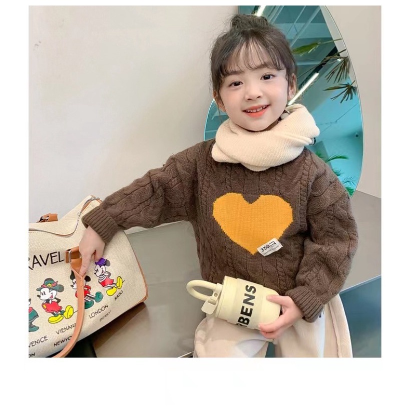 Áo Len Tay Dài Phong Cách Hàn Quốc Thời Trang Mới Cho Bé Gái