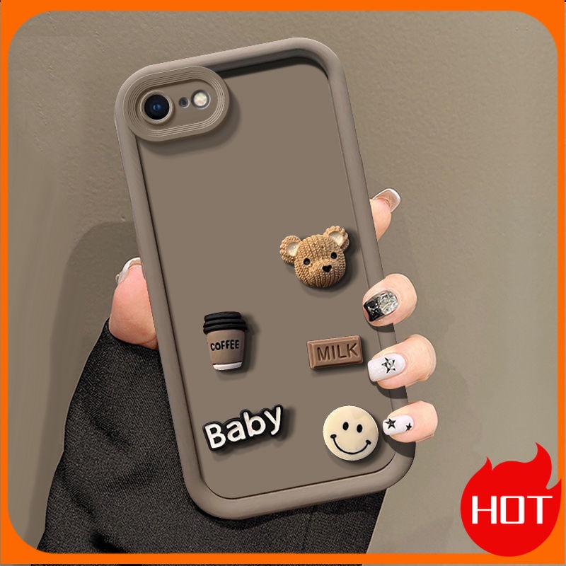 Ốp Điện Thoại Hình Gấu 3d diy Cho iphone 6 plus 6s plus 7 plus 8 plus case 6 6s 7 8