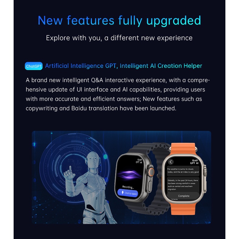 Gs Đồng Hồ Thông Minh ultra 2.13 inch 4gb rom Điều Khiển Bằng Giọng Nói Montessore reloj inteligente gs ultra 2