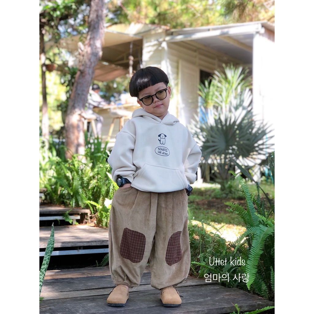 ÁO HOODIE PHONG CÁCH HÀN QUỐC CHO BÉ GÁI VÀ BÉ TRAI LÓT BÔNG 2369