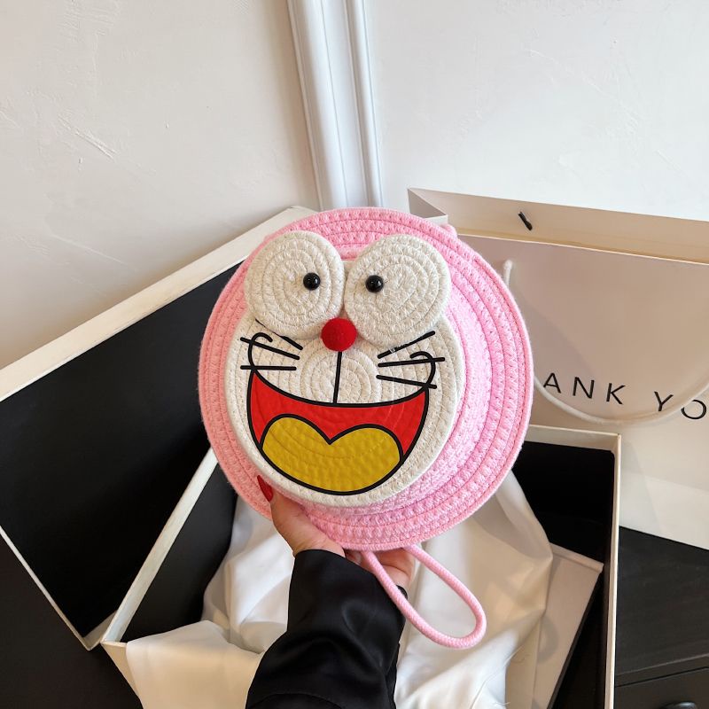 Hoạt Hình Túi Đeo Chéo Dáng Tròn Nhỏ Họa Tiết doraemon Đáng Yêu