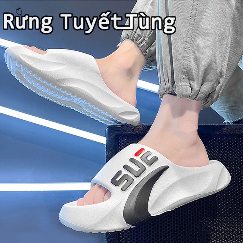 SHANMUSENLIN☘Mới Dép Quai Ngang Đế Dày Mềm Mại Thời Trang Cho Nam