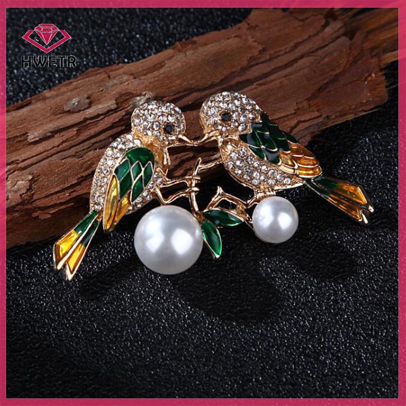 Trâm Cài Áo Hình Chim Đính Đá Thời Trang Cho Nữ Mới