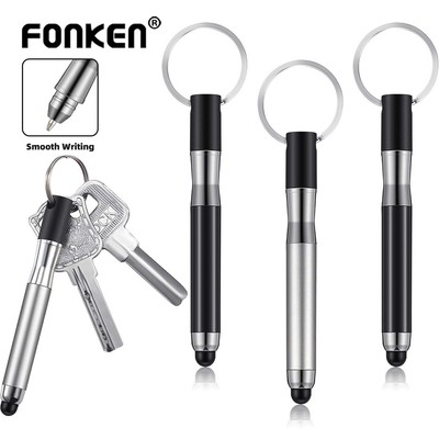 Bút bi mini FONKEN 3 trong 1 đa năng tiện dụng kèm móc khóa