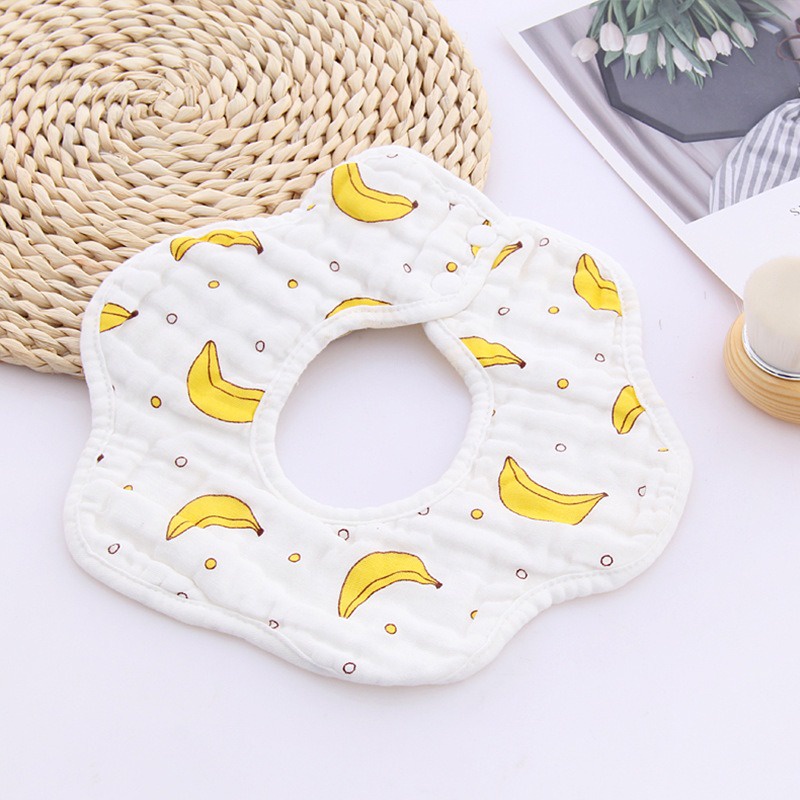 Khăn Lau Miệng Tròn 2 Mặt Xoay 360 Độ Và Được Làm Từ Vải Siêu Thấm Hút 8 Lớp