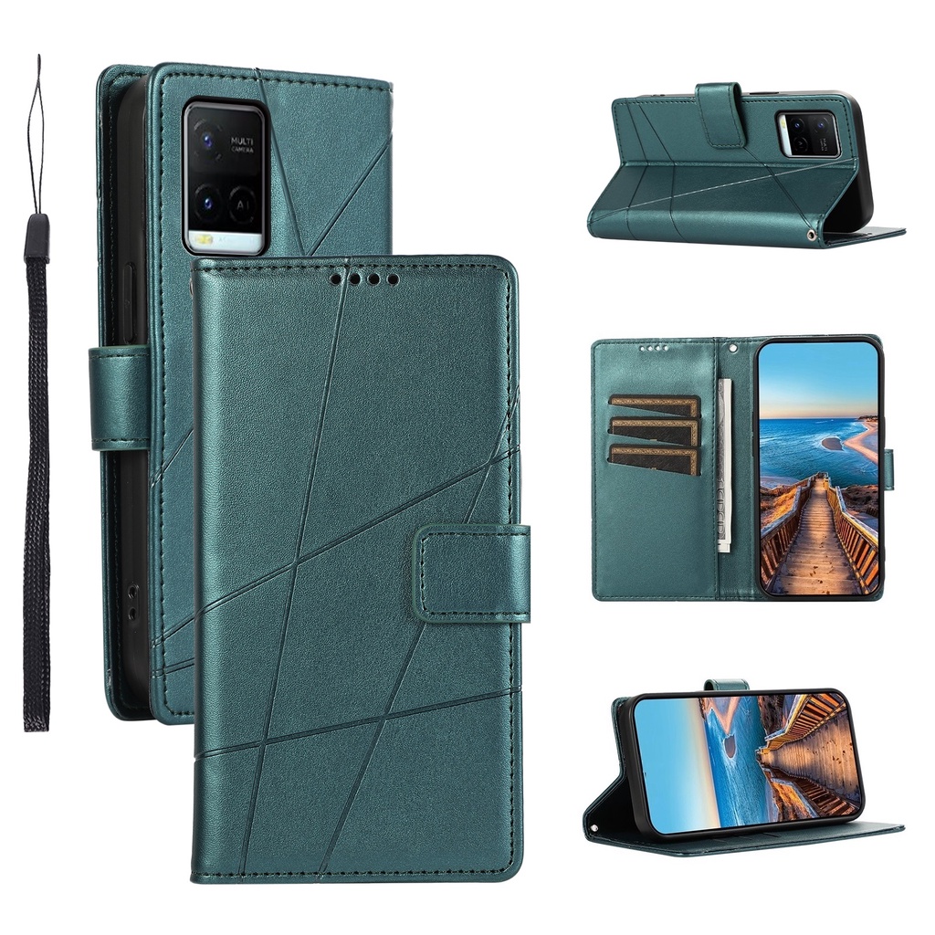 Cho Vivo Y21 Y15s Y16 Y36 Y22s Y35 Y27 Y21s Y02s Y33s Y33t Y21t Y15a Y77 Y01 Bao Da Điện Thoại Kiểu Ví Gập Nam Châm Có Ngăn Thẻ