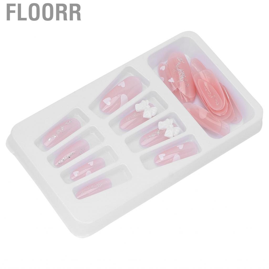 Floorr Full Cover False Nails  Fake Nail 24 Pcs for Wedding Masquerade Christmas Halloween Party