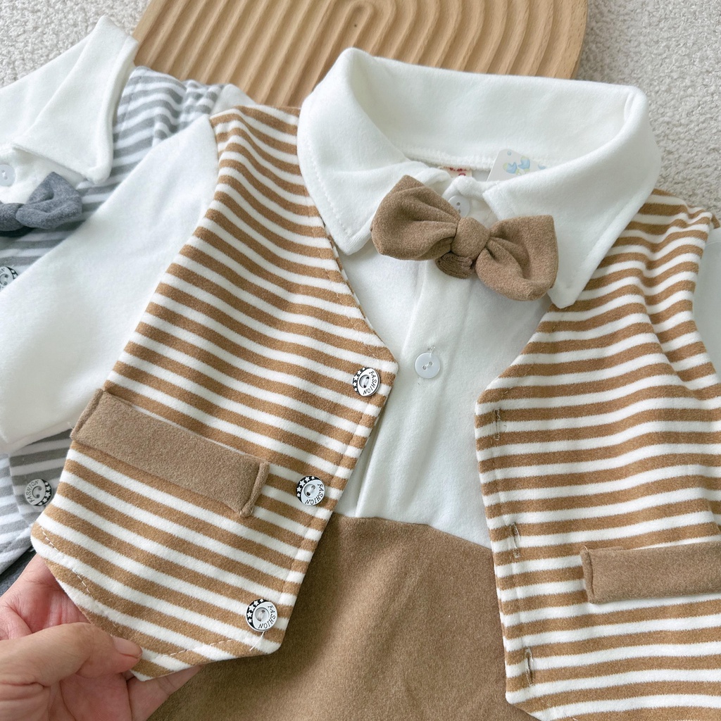 Bộ body dài tay bodysuit áo liền quần bộ đồ liền thân Babyshop88 cho bé trai bé gái M27.10.23-1