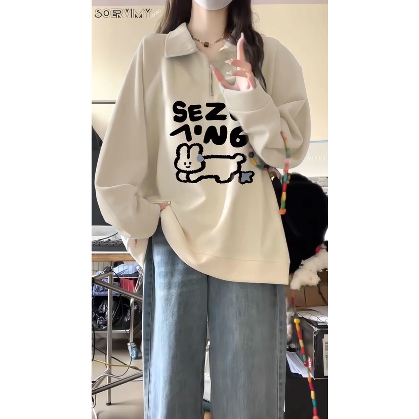 SOERVIMY Áo Khoác hoodie áo khoác nữ zip hoodie Popular Thời trang New Style comfortable WWY23A11JY 43Z231027