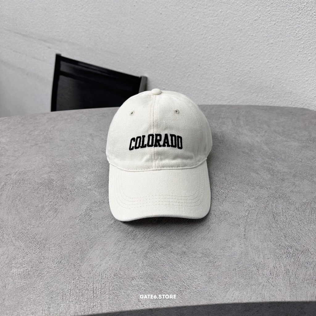 Mũ lưỡi trai Nam Nữ HS Colorado, nón kết phối trơn thêu chữ tối giản Unisex kiểu Hàn - 5050