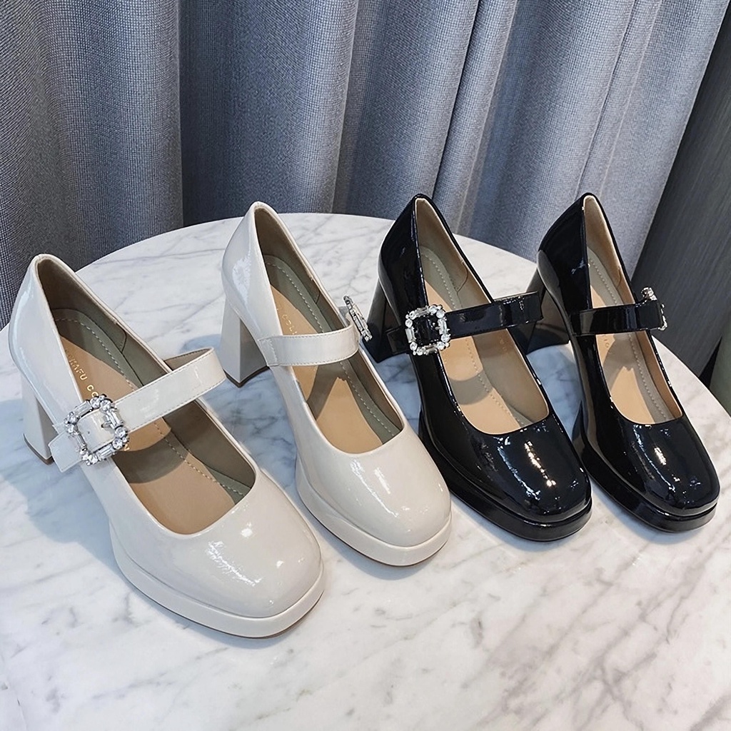 Giày cao gót mũi vuông, giày đi tiệc