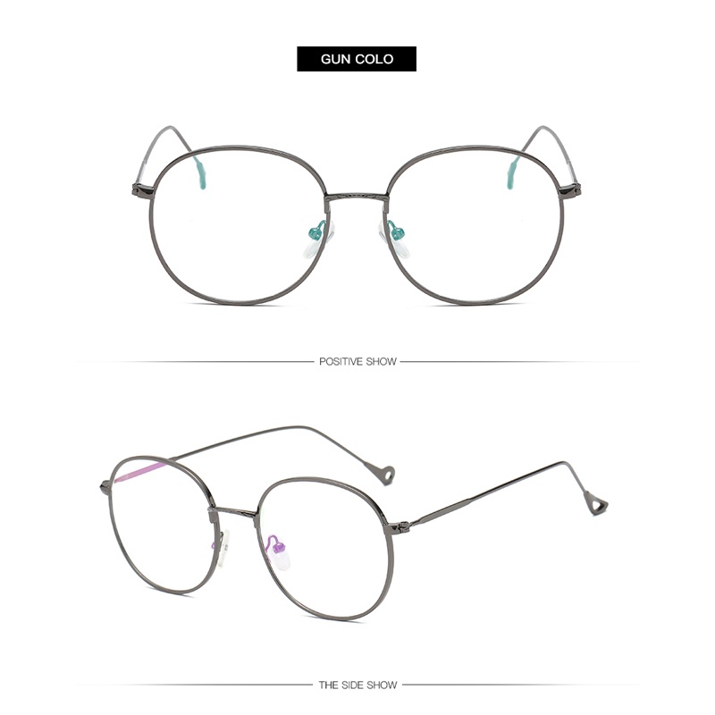 Mắt Kính Gọng Tròn Bằng Kim Loại Thời Trang Cho Nam Nữ