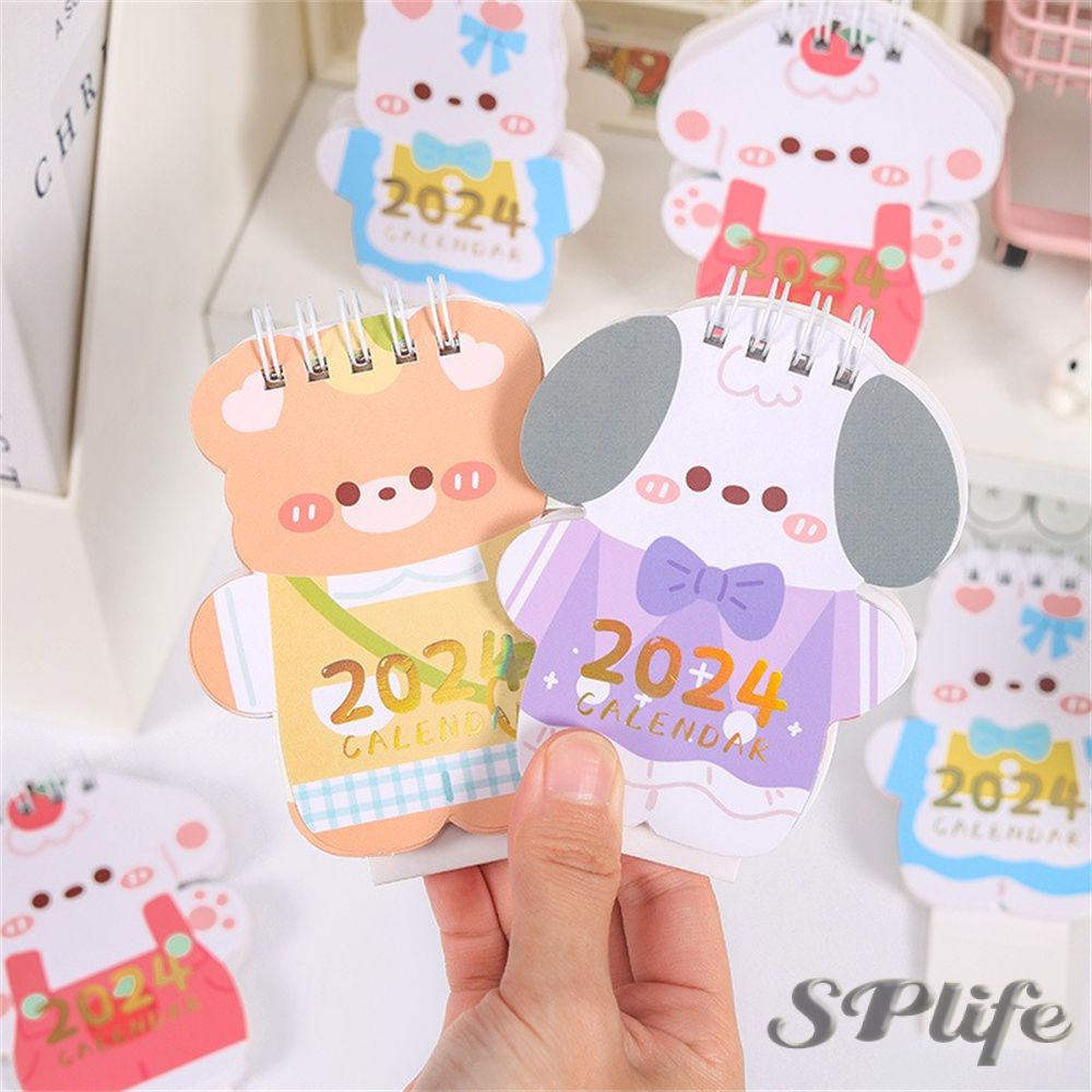 Lịch 2024 mini Để Bàn Trang Trí Kiểu Dáng Hoạt Hình Dễ Thương