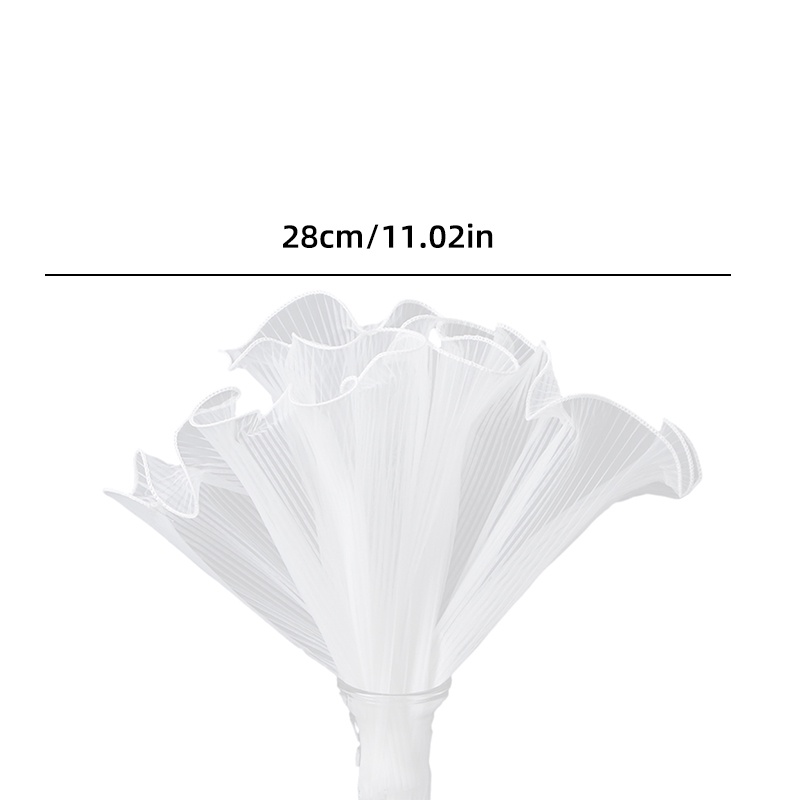 Giấy gói hoa-cuộn voan sóng viền ngọc trang trí bó hoa 28cm*4m YK