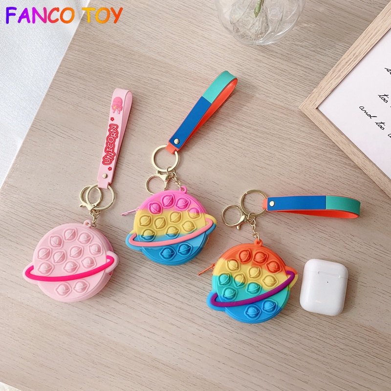 Y91 Ví Tiền Xu mini Chính Hãng Có Dây Đeo Vai Dạng Móc Khóa Cảm Biến Đơn Giản Cho Trẻ Em