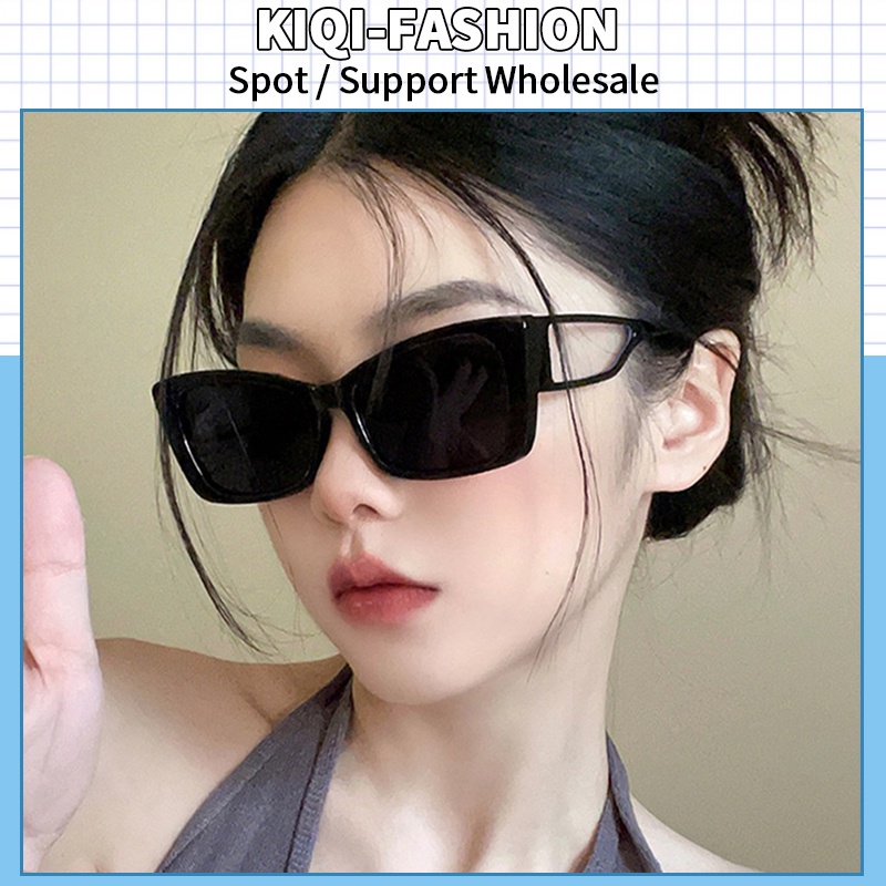 (KIQI-FASHION) COD Kính Mát Mắt Mèo Kim Loại Nhiều Màu Sắc Bảo Vệ Mắt UV400