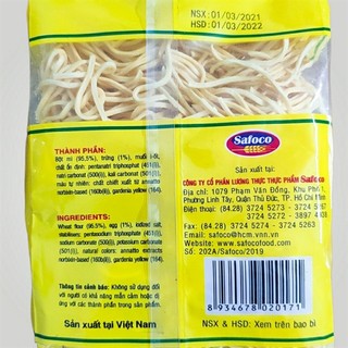 Mì trứng thượng hạng Safoco 400g (Thùng 15 Gói)