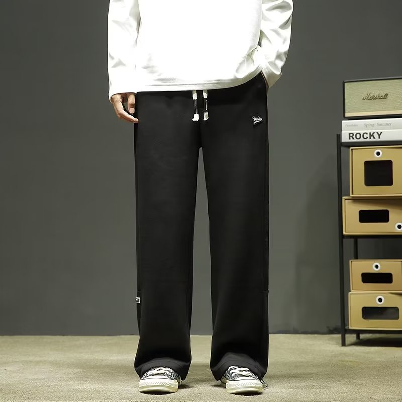 Quần Thể Thao Rút Dây Dáng Rộng Phong Cách Đường Phố Nhật Bản Thời Trang Thu Đông Dành Cho Nam