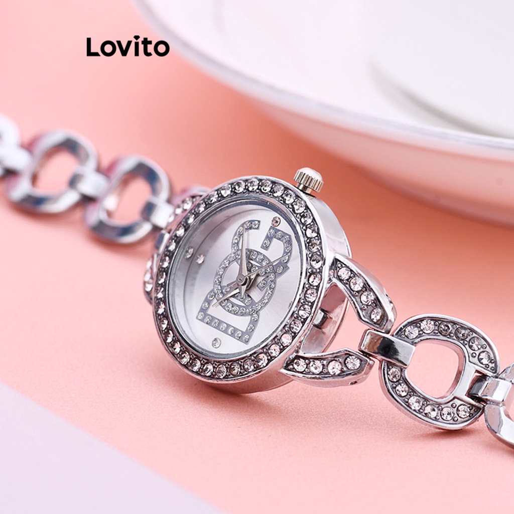 Lovito Đồng Hồ quartz Màu Trơn Cho Nữ L69AD063