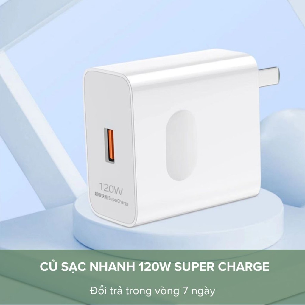 Củ Sạc Nhanh Super Charge 120W Chuyên Dụng Các Thiết Bị Điện Tử