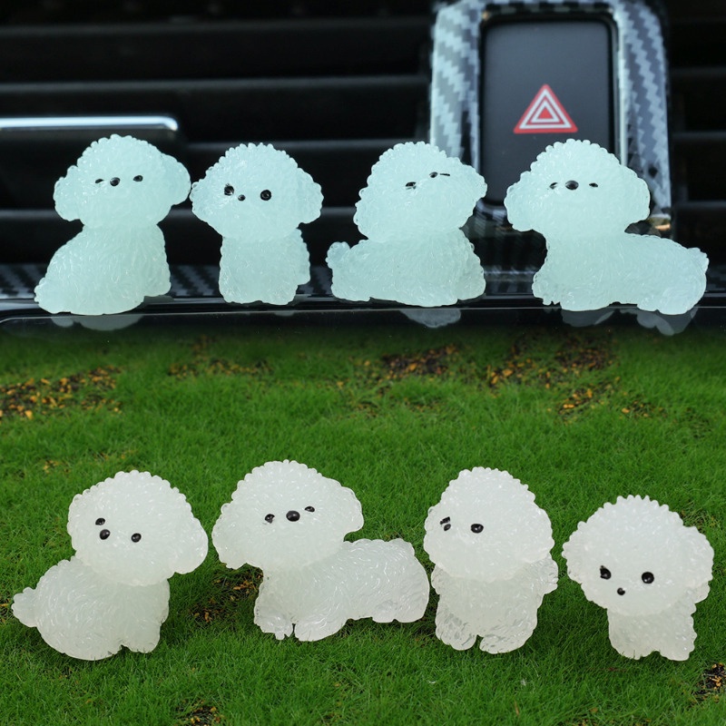 Diy Bộ Trang Trí Gương Chiếu Hậu / Bảng Điều Khiển Trung Tâm Xe Hơi Hình Cún Con Nhỏ Nhắn Dễ Thương