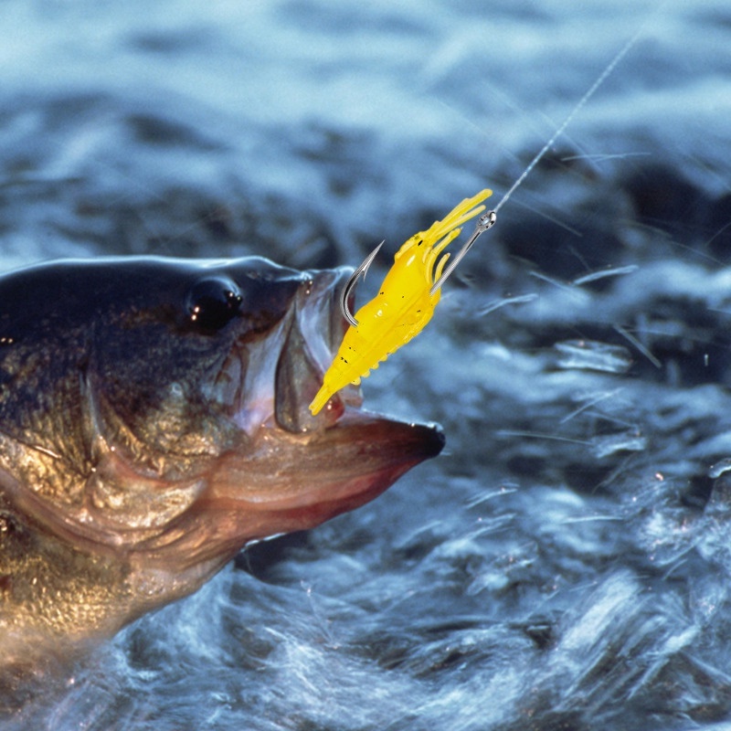 Mồi Tôm Giả mini Mềm Mại Dùng Câu Cá Ban Đêm