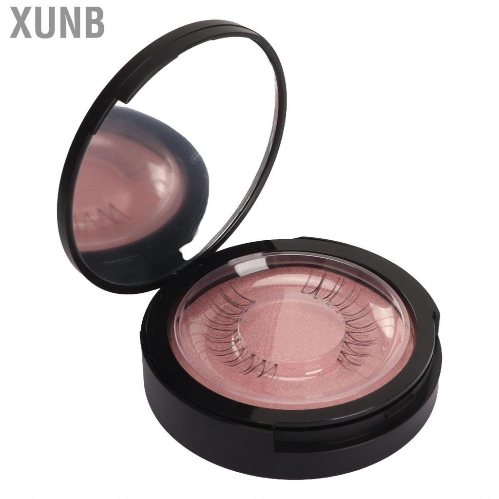 Xunb Eyeliner Eyelashes Kit  Compact Easy To Use False 2 Pair for Makeup