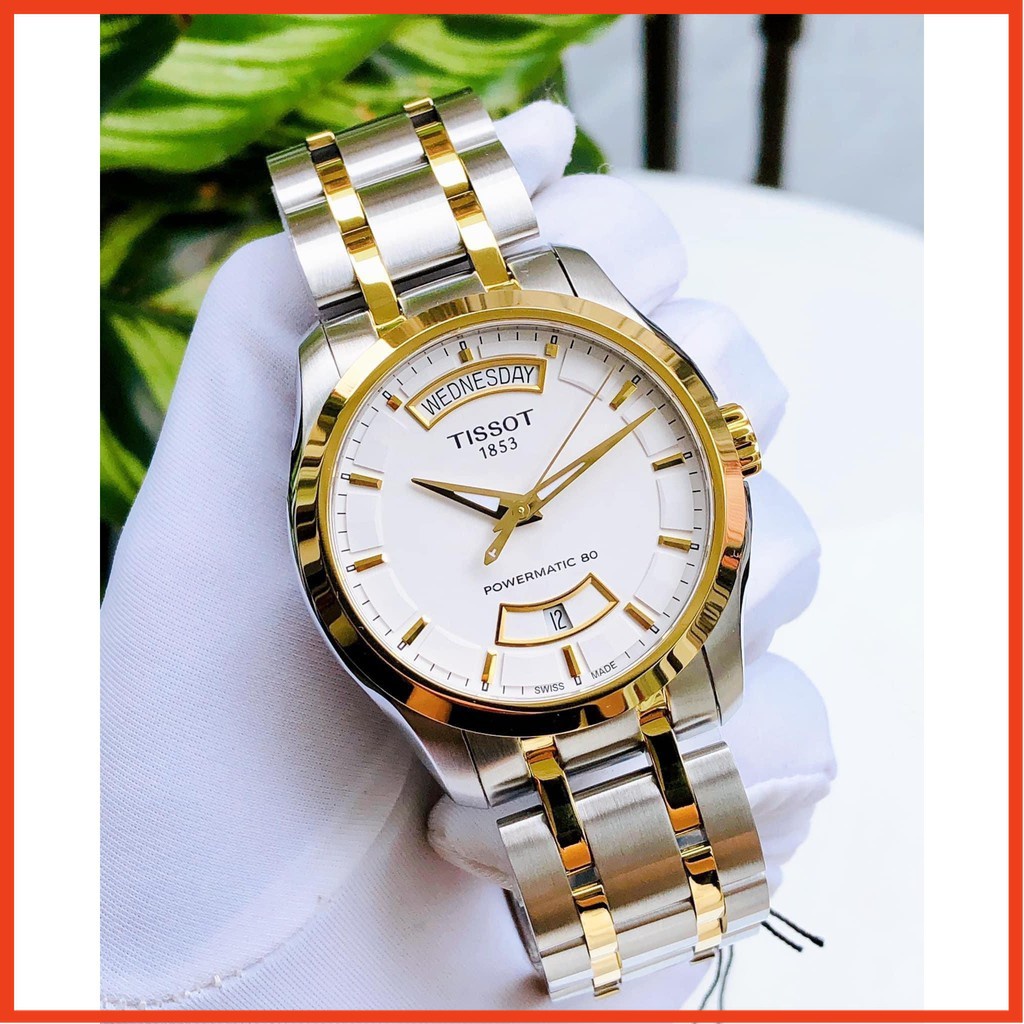 Đồng hồ nam chính hãng Tissot Couturier Day Date Demi T035.407.22.011.01 - Máy cơ - Kính Sapphire Bảo Hành 2 Năm