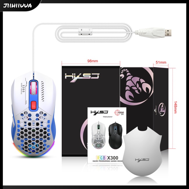Chuột gaming jl- x300 ergonomic 7200dpi 12 rgb Có Dây Và Đèn Led Dùng Để Chơi Game