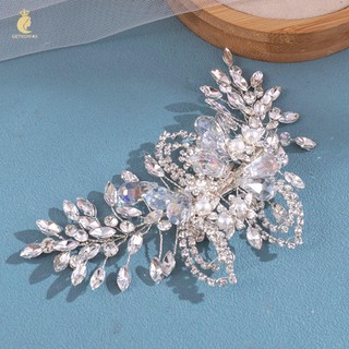 Kẹp tóc đính ngọc trai & kim cương giả & mỏ vịt