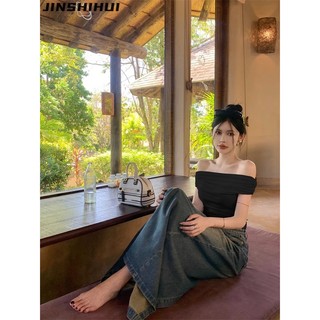 Áo thun nữ JINSHIHUI WTX2393H04 46Z231112 đơn giản thời trang tối giản