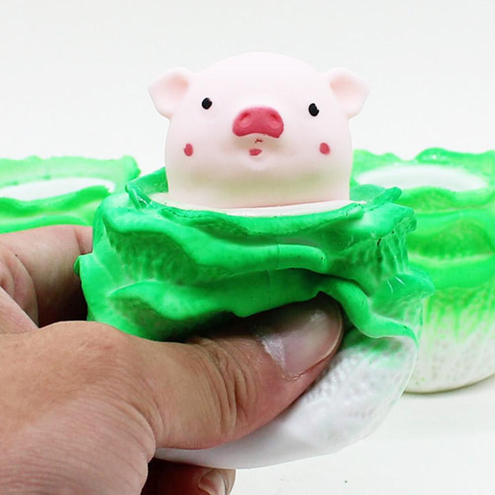 Cabbage Đồ Chơi Bóp Xả Stress Hình Con Heo Thỏ Mềm Mại Dễ Thương h6o7