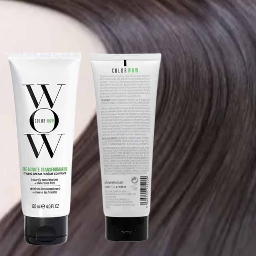 COLOR WOW One Minute Transformation Styling Cream - Mini Travel Frizz Fighting Fine Thick Dream Coat