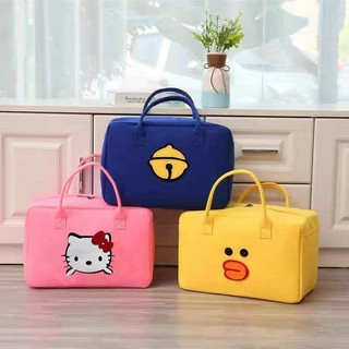 In stock and fast delivery# felt travel bag large capacity cartoon small yellow duck felt bag felt handbag children's small yellow duck storage bag 8.cc