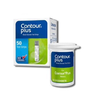 Que thử đường huyết contour plus, hộp 50 que, date mới nhất