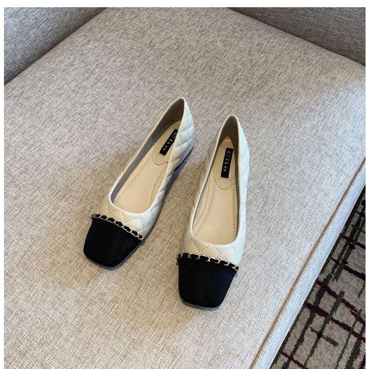 Giày cao gót đế vuông giày búp bê tiểu thư mũi vuông phong cách công sở sang chảnh hàng hót mùa thu đông DA22