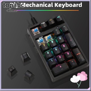 Bàn phím số đầu mini rgb, k21 numpad