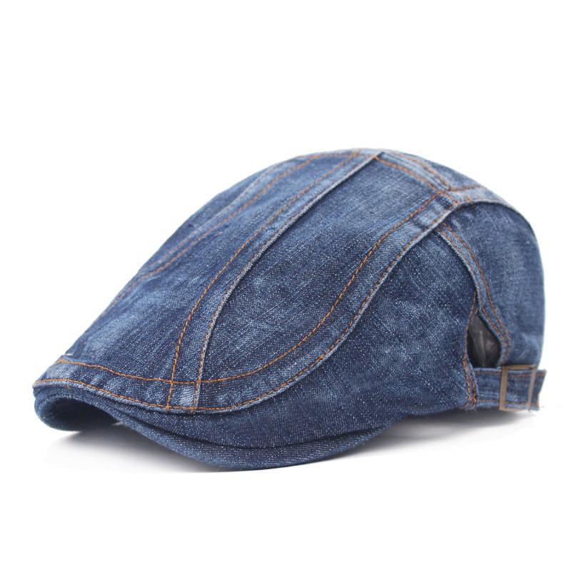 Mũ beret Vải denim Thời Trang Xuân Thu Cho Nam