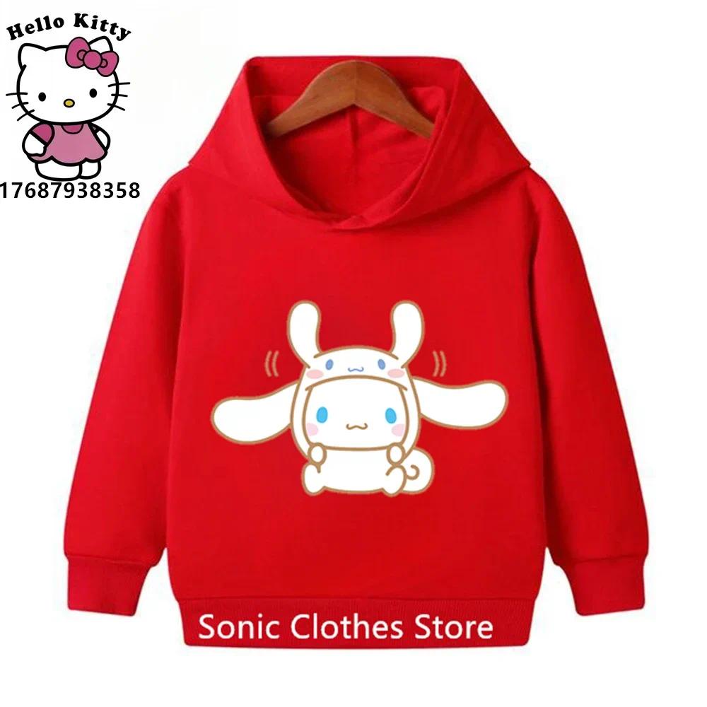 Áo Hoodie Phong Cách cinnamoroll 2024 Thời Trang Mùa Thu Ấm Áp Dành Cho Trẻ Em