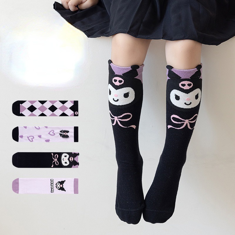 Vớ cotton Cổ Trung Họa Tiết Hoạt Hình sanrio Nhật Bản Dễ Phối Đồ Cho Bé