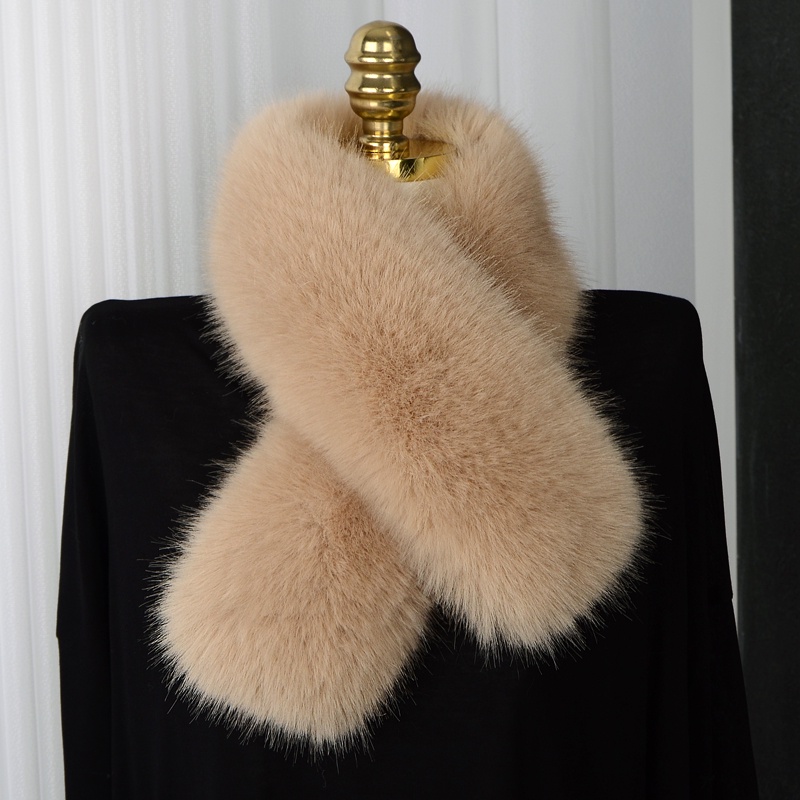 Khăn Choàng Cổ Bằng Lông Cáo Nhân Tạo Dày Hai Mặt Thời Trang Mùa Đông Cho Nữ