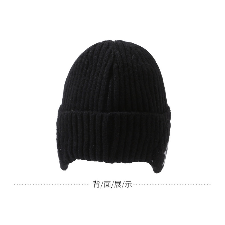 Mũ beanie Trùm Tai Giữ Ấm Màu Trơn Thời Trang Thu Đông Cho Nam Nữ