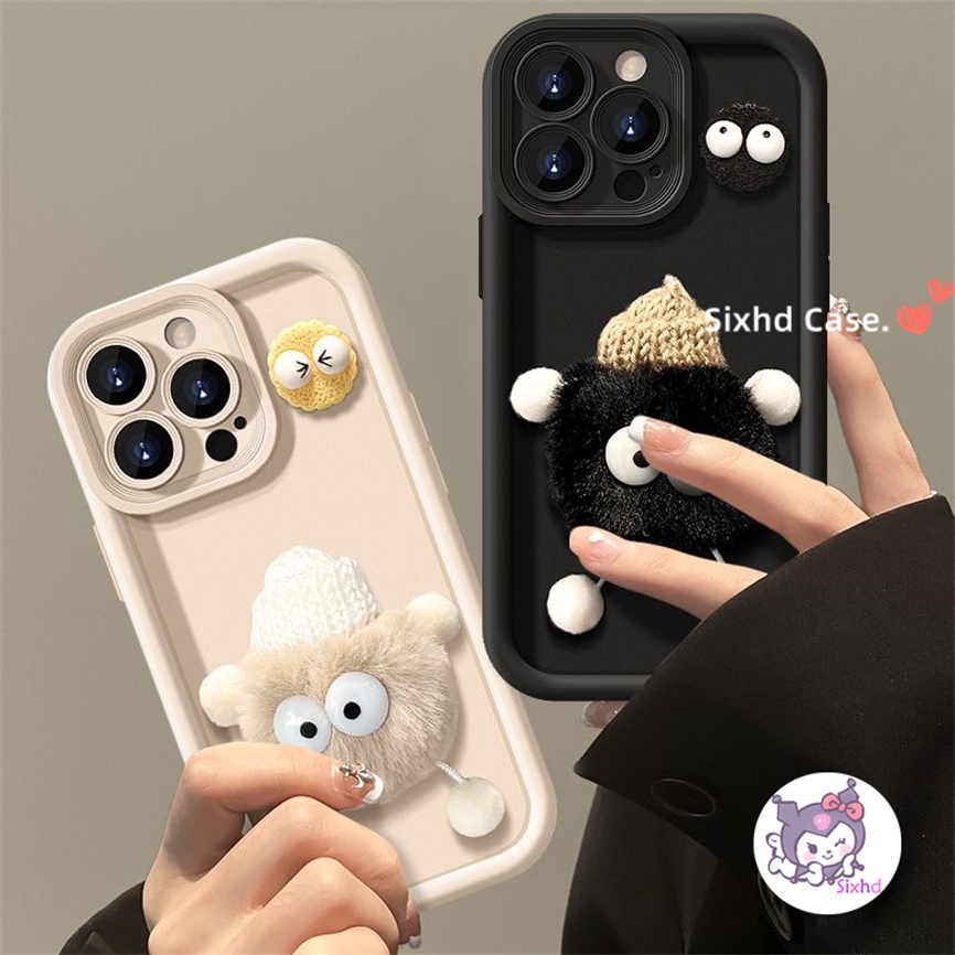 Ốp Lưng iPhone 11 15 14 13 12 Pro Max For iPhone 7 8 SE 2020 X XR Xs Max 6 6s Plus Sixhd Ốp Điện Thoại silicone Mềm Nhám Gắn Búp Bê 3d Cho