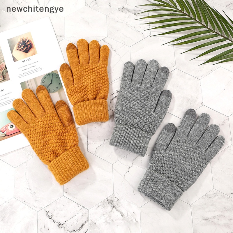 1 Đôi Găng Tay Len Giữ Ấm Mùa Đông Co Giãn Chống Gió Cảm Ứng Dành Cho Nam Nữ ye