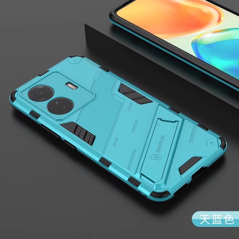 Ốp Điện Thoại Nhựa Cứng Chống Sốc Có Giá Đỡ Bảo Vệ Cho vivo t1 5g vivot1 5g