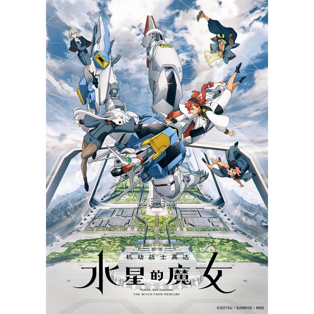 Poster Anime Mobile Suit Gundam The Witch from Mercury GIẤY DECAL Tranh Dán Tường Anime/Manga Gundam PT12