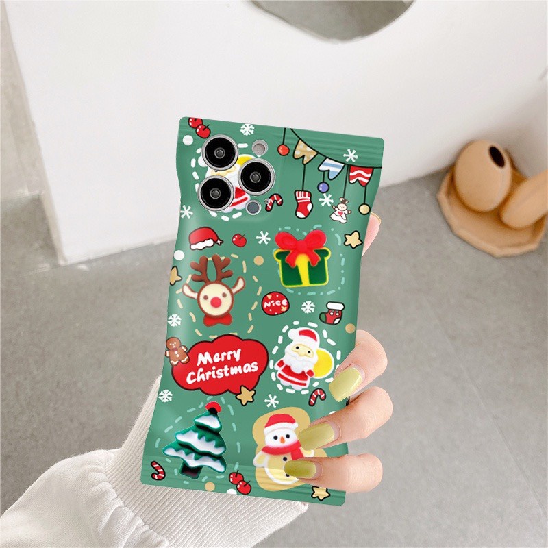 Ốp lưng iphone Cây Thông Ông Già Noel Hình Vỏ Kẹo 7/8/7plus/8plus/x/xsmax/Xr/11/11pro/11promax/12/12promax/13/14/promax