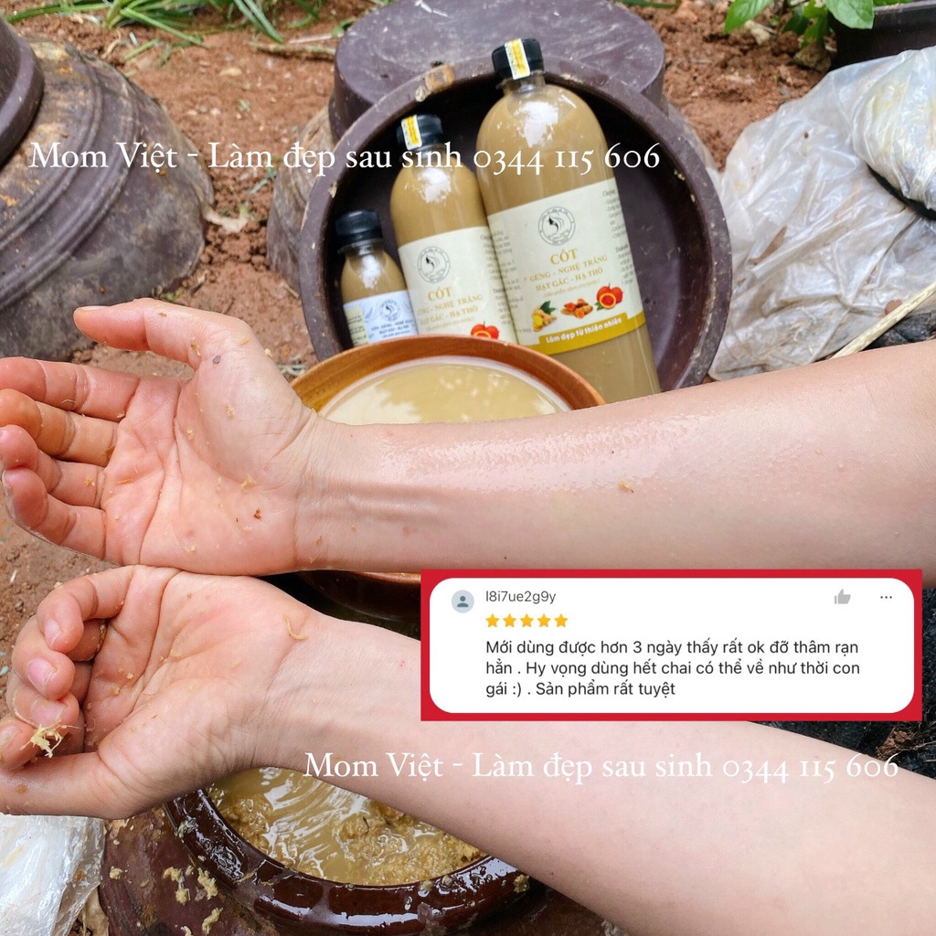 Cốt Gừng Nghệ Trắng Hạt Gấc ( Không Vàng Quần Áo ) Hạ Thổ Mom Việt