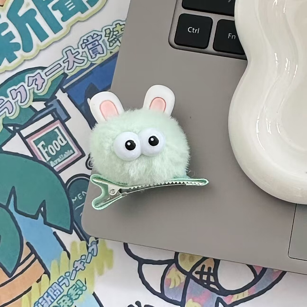 Hoạt Hình Kẹp Tóc Mỏ Vịt Đính Đôi Mắt To Dễ Thương