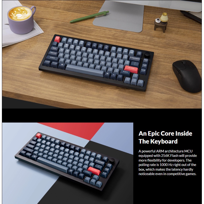 Bàn Phím Cơ Không Dây 82 Phím qmk / Qua v1 max